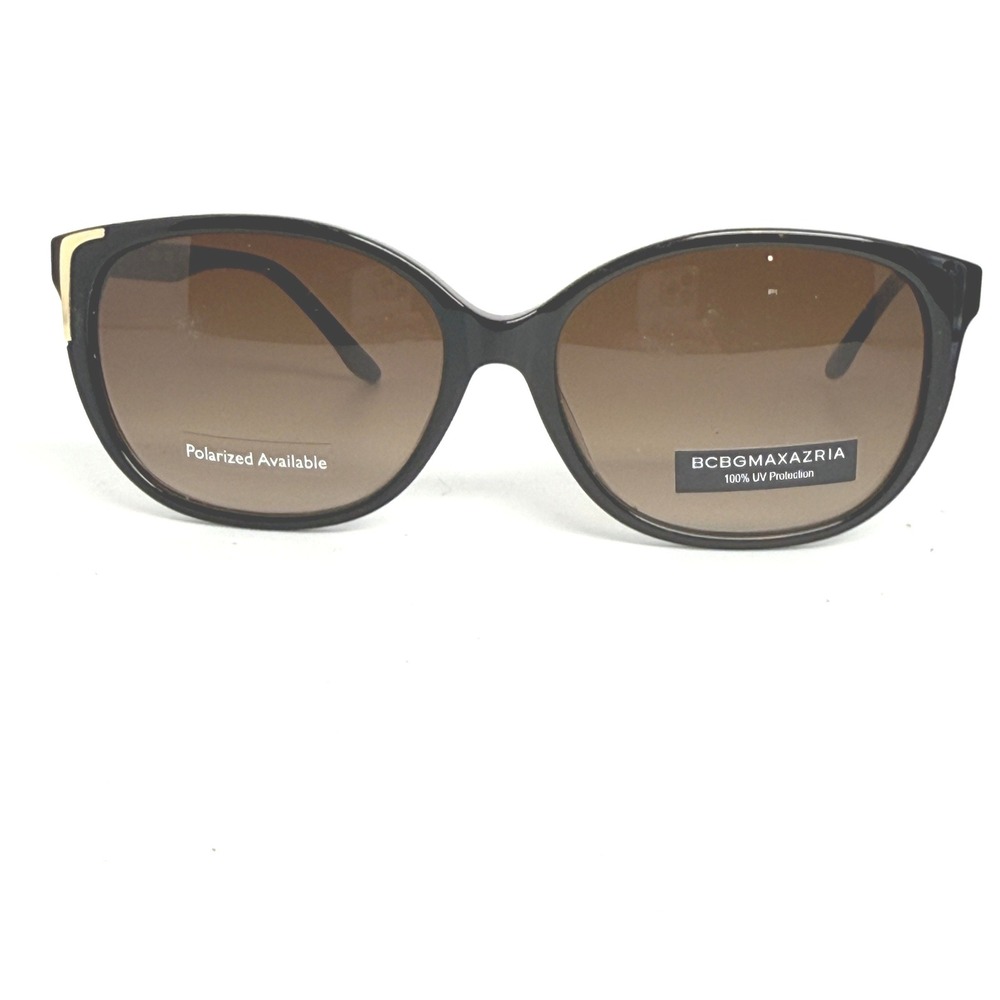 BCBGMAXAZRIA Wistful Black Cat Eye Sunglasses‎ Polarized 55 15 140MM 21211